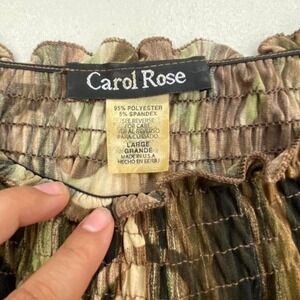 Y2K LATINA Green and brown vintage boho top off the shoulder